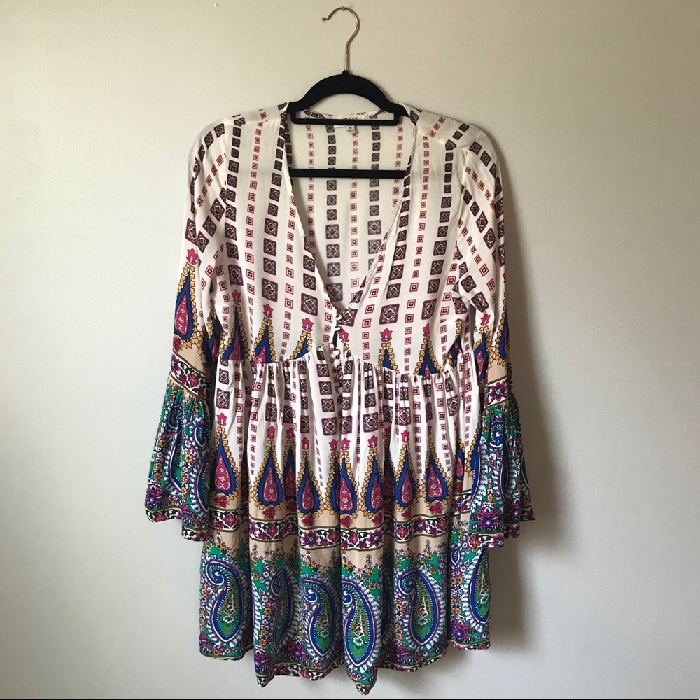Umgee USA | Boho Chic Cotton Blend Mini Dress - Picture 2 of 8